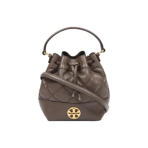 TORY BURCH TB Willa Кожа Мини Квадратная Сумка с клапаном Сумка через плечо Сумка Мини Женская Серого цвета