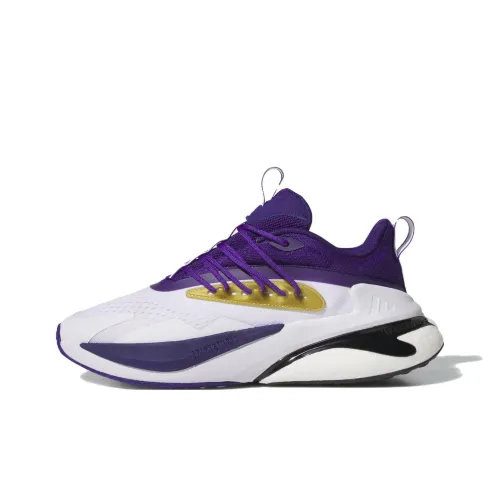 adidas ALPHABOOST V2 Устойчивый к истиранию противоскользящий низкий топ повседневная обувь унисекс белый