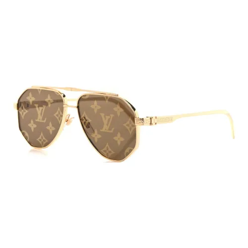LOUIS VUITTON Aviator Солнцезащитные очки Мужские Золотые