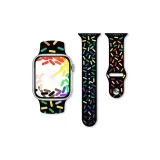 Новый радужный ремешок для часов, черный