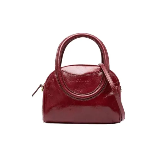 Staud Телячья кожа Сумка Мини Женская Бургунди