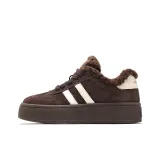 Коричневый с флисовой подкладкой, платформа 5 см, обувь