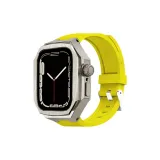 [Титан Металл Корпус + Желтые Силиконовые Ремешки для Часов]