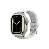 [Титан Металл Корпус + Белые Силиконовые Ремешки для Часов]