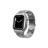 Металлическое серебро Корпус + Серебряный Трехрядный Стальной браслет