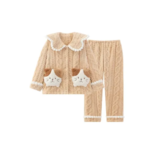 O'MESIK Имбирно-желтый Женские Пижамные Комплекты