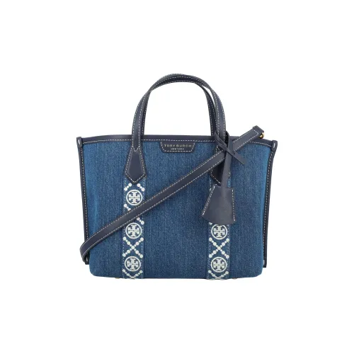 TORY BURCH Perry Denim Tote Bag Сумка для покупок Сумка через плечо Женская сумка Джинсовый разноцветный