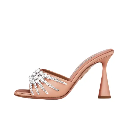 AQUAZZURA Слипоны 9,5 см Женские Светло-розовые