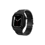 Металлическое серебро Корпус + Черный Трехкольцевой Стальной Браслет