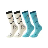 Белый+Синий Детские лыжные носки (Набор из 2 пар, упаковка)