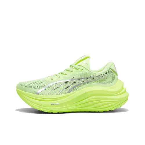 PUMA Устойчивые к истиранию противоскользящие низкие беговые кроссовки для женщин зеленые