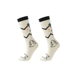 Белые детские лыжные носки