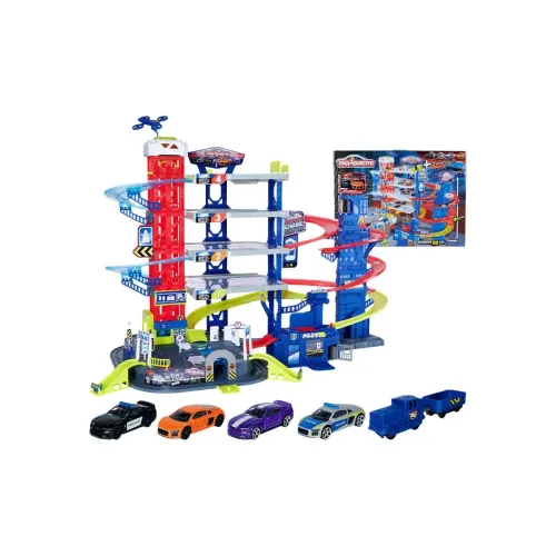 MAJORETTE Police Pursuit CENTER Большой Track Scooter Parking Сценарий Набор Игрушки