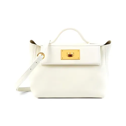 HERMES 24 24 Evercolor Swift Кожа Портативный Одно плечо Через плечо Бананка Мини Женская Белая