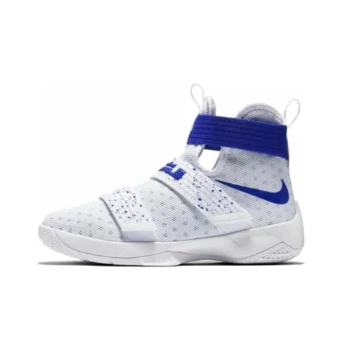 Nike Slip-resistant Abrasion-resistant High Top Children's Basketball Shoes White Children's