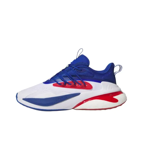 adidas Alphaboost V2 Slip-Resistant Abrasion-Resistant Low-Top Беговые кроссовки Унисекс Белый Синий