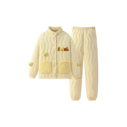 Gongdie X Disney Пижамный комплект Женские Желтые