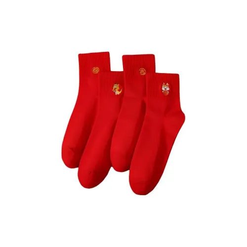 Lanza Носки Crew Мужские 4 пачки красные