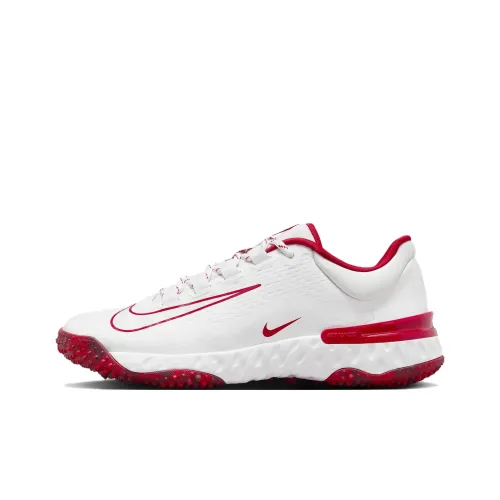 nike Alpha Huarache Elite 4 Slip-resistant Abrasion-resistant Low-top Training Shoes Women's White Red nike Alpha Huarache Elite 4 Противоскользящие Устойчивые к истиранию Низкие Кроссовки для тренировок Женские Белые Красные