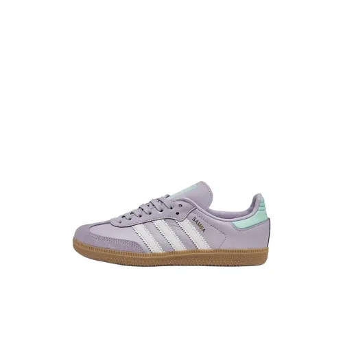 Adidas Originals SAMBA OG Устойчивый к истиранию Низкий Топ Детские Скейтбординги Фиолетовый Для детей 3-7 лет
