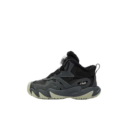 FILA KIDS BOA Slip-resistant Abrasion-resistant MID Топ Kids Lifestyle Shoes Black Children 3-7 лет