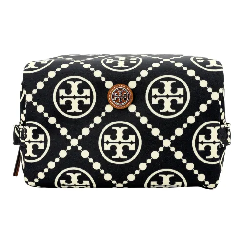 TORY BURCH Переработанный нейлон Makeup Bag Мешок для хранения Tubas Женские Черный