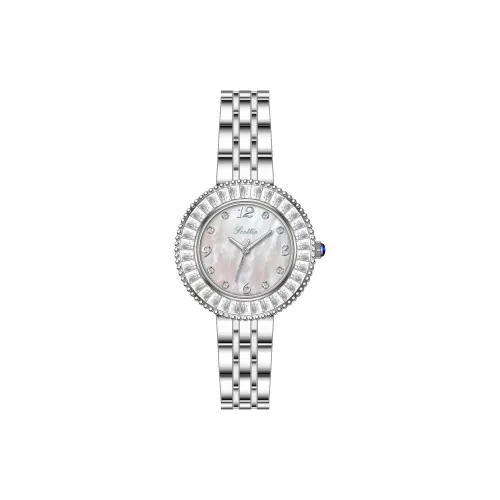 SCOTTIE Кварцевый механизм стальной ремешок женские часы белый циферблат