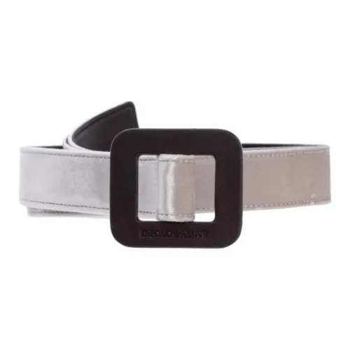 EMPORIO ARMANI Кожаные ремни Женские Серый Ширина 3 см
