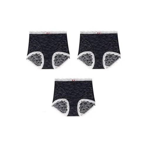 YIKELU Женское нижнее белье 3 штуки технический черный