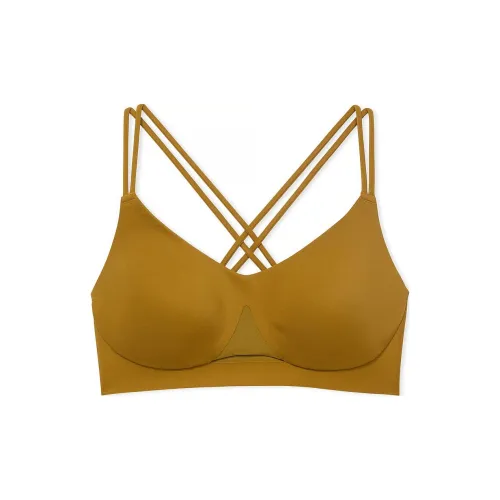 Victoria's Secret VSX ELEVATE Strappy Comfort Спортивный бюстгальтер Fern бюстгальтер Женский Имбирно-желтый