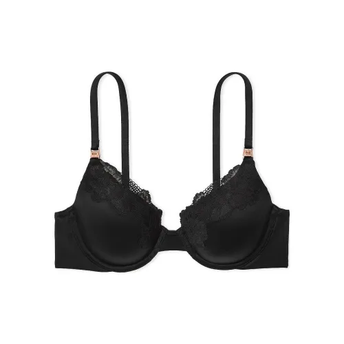 Victoria's Secret Центральная часть By Victoria С легким кроем полностью покрытая кружевная отделка B Бюстгальтер Женские Черный