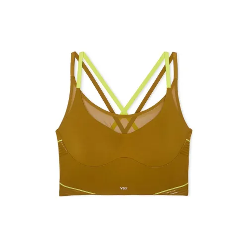 Victoria's Secret VSX ELEVATE Утонченный Контуры Longline Бюстгальтер Бюстгальтер Fern Women's Ginger Yellow