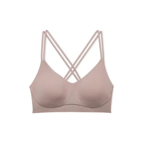 Victoria's Secret VSX ELEVATE Strappy Comfort Спортивный бюстгальтер Bare Тауповый бюстгальтер Женские Тауповый
