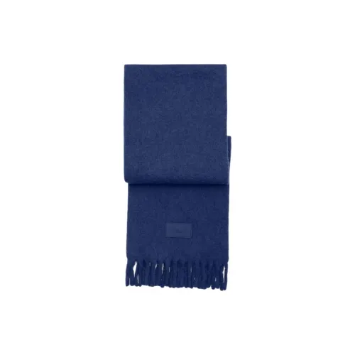 COACH Вязаные шарфы из альпаки женские синие