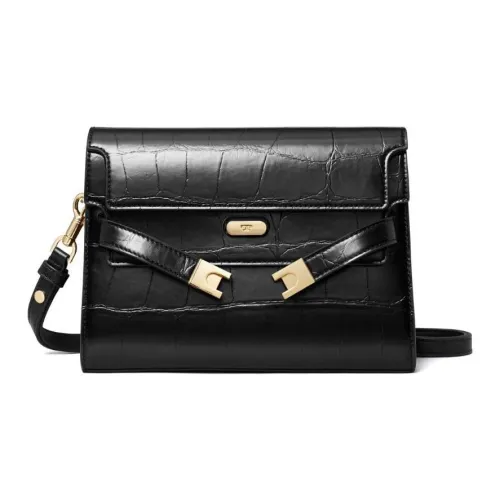 Tory Burch Lee Radziwill Кожа Сумка через плечо Женская Черная