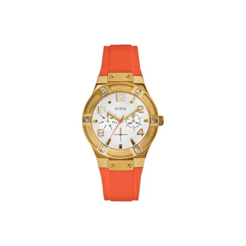 GUESS Women's Watch Кварцевый механизм силиконовый ремешок 39 мм белый циферблат