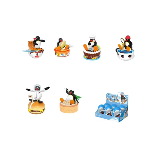 Tide Rising Anime Pingu Пингвин Family Fun Scenario Collection Blind Box Single Mystery Box Целая коробка 6 шт