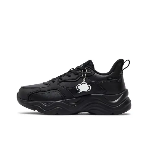 361° Linglong Series Slip-on Устойчивый к истиранию Термический Низкий Топ Повседневные Беговые кроссовки Женские Черный