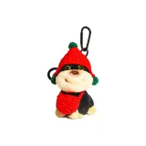 Мед Пчелка Собака - Красная Сумка через плечо с Красной шляпой и Подвесками