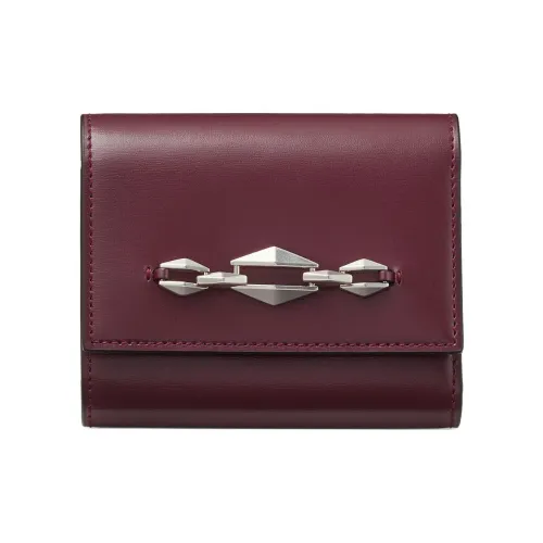 Jimmy Choo Телячья кожа Кошелек Женские Гранатовый