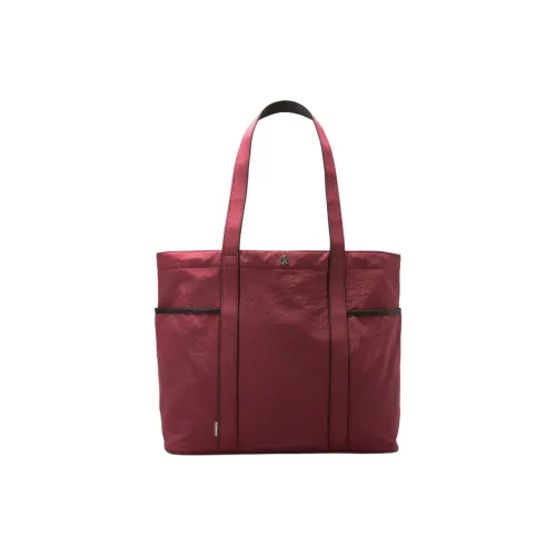 lululemon Переработанный Нейлон Тоут Сумка Сумка для покупок Сумка через плечо Сумка Унисекс Гранат Красный и Черный
