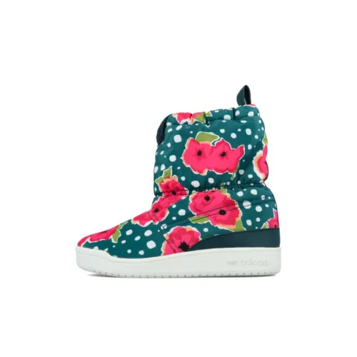 Adidas Originals Slipon Boot Детские утепленные сапоги High Топ Зеленый Красный Kids