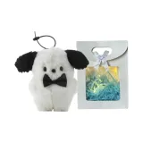 Чёрный арочный дизайн, собака - (сумка для покупок + рафия + светодиодная световая полоса)