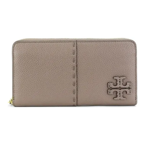 TORY BURCH McGraw Личиевая кожа Кожа Кошелек Женское серебро Кленовый