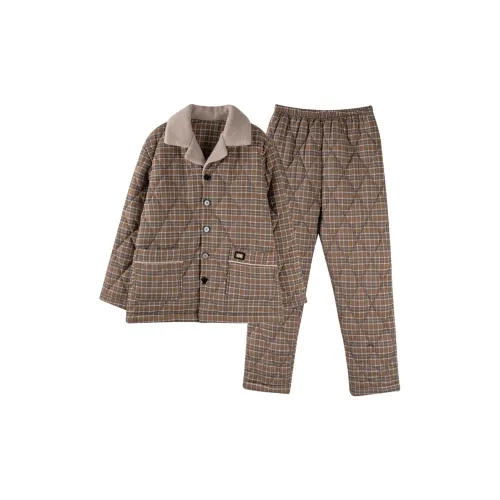 Qin Jing Пижамный комплект Мужской Абрикос