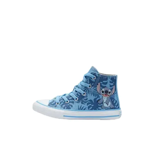 Disney x Converse Chuck Taylor All Star Износостойкие Высокие Кеды для Детей Синие