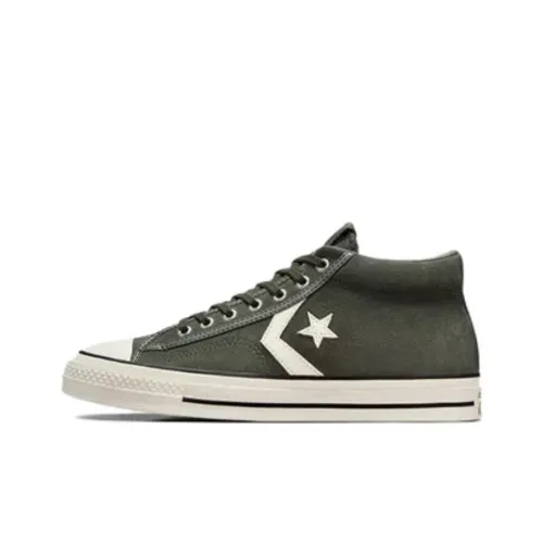 Converse Star Игрок 76 Slip-resistant Abrasion-resistant MID Топ Скейтборд Кроссовки Unisex Зеленый Белый