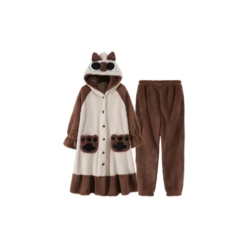 O'MESIK Пижамный комплект женский коричневый