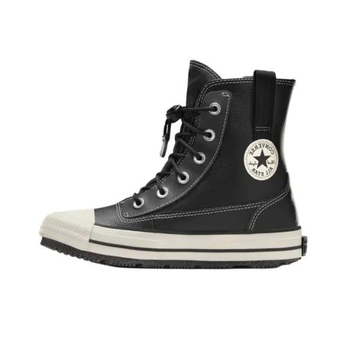 Converse Chuck Taylor All Star Детские кожаные сапоги High Top Черный/Белый EGRET Для школьного возраста