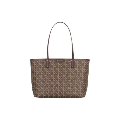 TORY BURCH Ever Ready Series Покрытая холстовая сумка тоут-сумка сумка для покупок маленькая сумка женская коричневая